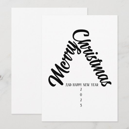 sapin de noël avec des mots シーズンカード (正面/裏面)