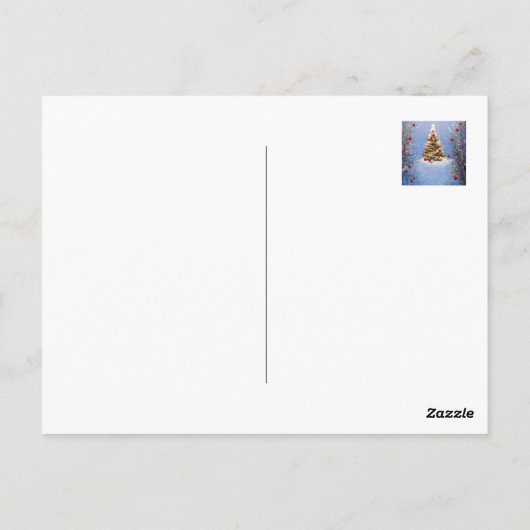  Sapin de noël décoré ポストカード (裏面)