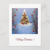 Sapin de noël décoré ポストカード (正面)