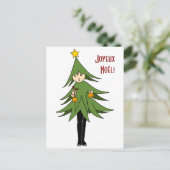 Sapinette /小さなクリスマスツリー葉書 ポストカード (スタンド正面)