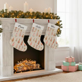 Sapins de Noël Rose Scandinave スモールクリスマスストッキング