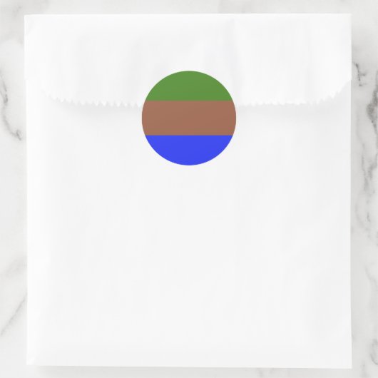 Sapiosexual Pride Flag  ラウンドシール (バッグ)