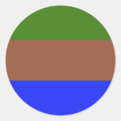 Sapiosexual Pride Flag  ラウンドシール (正面)