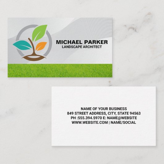 Sapling Plant | Gardener | Landscaper  名刺 (正面/裏面)