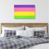 Sapphic Flag (Lesbian Love) (LGBT) キャンバスプリント (インサイチュ (寝室))