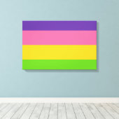 Sapphic Flag (Lesbian Love) (LGBT) キャンバスプリント (インサイチュ (ウッドフロア))