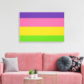 Sapphic Flag (Lesbian Love) (LGBT) キャンバスプリント (インサイチュ (リビング))