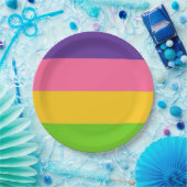 Sapphic Flag (Lesbian Love) (LGBT) ペーパープレート (パーティー)