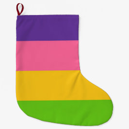 Sapphic Flag (Lesbian Love) (LGBT) ラージクリスマスストッキング