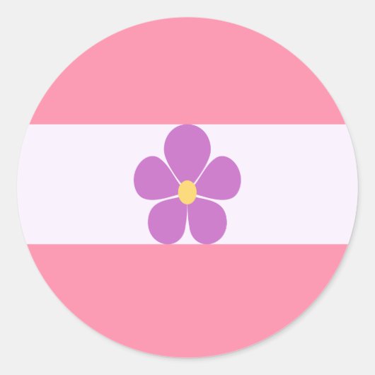 Sapphic Pride Flag ラウンドシール (正面)