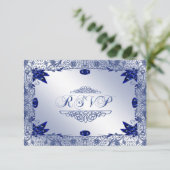 Sapphire 45th 結婚's Anniversary RSVPカード (スタンド正面)