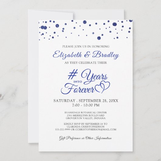 Sapphire Anniversary YEARS INTO FOREVER Photo 招待状 (裏面)
