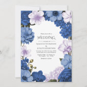 Sapphire Bloom , Cornflower Glow & Soft Shell 招待状 (正面)