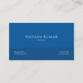 Sapphire Blue Floral Modern Geometric Ocean 名刺 (裏面)
