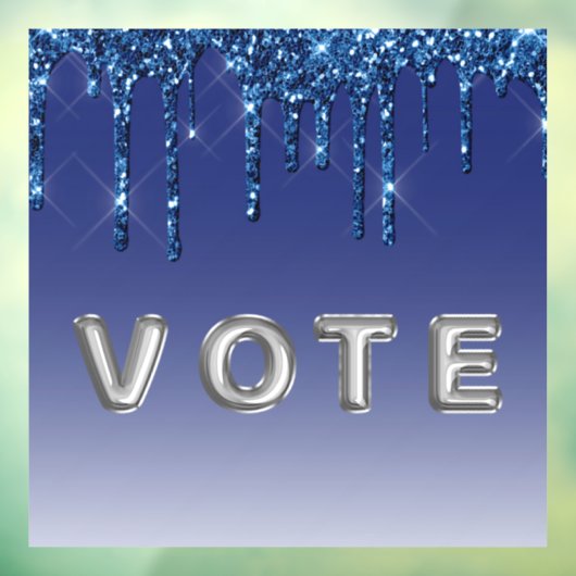 Sapphire Blue Glitter Drip ウィンドウサイン (シート3)