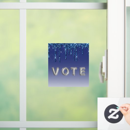 Sapphire Blue Glitter Drip  ウィンドウサイン (ホーム)