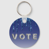 Sapphire Blue Glitter Drip キーホルダー (正面)