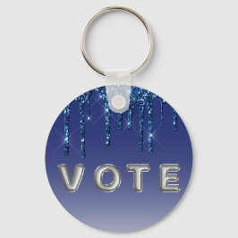 Sapphire Blue Glitter Drip キーホルダー