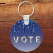 Sapphire Blue Glitter Drip キーホルダー (裏面)