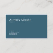 Sapphire Blue Watercolor Floral Gold Frame 名刺 (裏面)