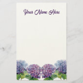 Sapphire Blues Hydrangeas 便箋 (正面)