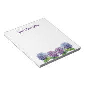 Sapphire Blues Hydrangeas Notepad ノートパッド (アングル)