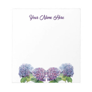 Sapphire Blues Hydrangeas Notepad ノートパッド