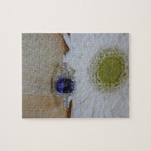Sapphire Diamond Engagement Ring Jigsaw Puzzle ジグソーパズル (横)