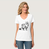 Sapphire Gaze Maine Coon Illustration Tシャツ (正面フル)