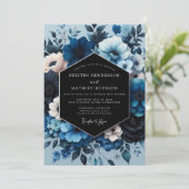 Sapphire Moody Bloom Wedding 招待状 (スタンド正面)