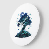 Sapphire Moon Tree Wall Clock ラージ壁時計 (傾斜)
