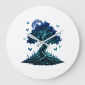 Sapphire Moon Tree Wall Clock ラージ壁時計 (正面)