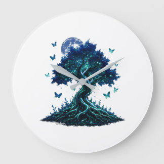 Sapphire Moon Tree Wall Clock ラージ壁時計
