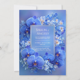 Sapphire Orchid Gilded Gradient Wedding 招待状