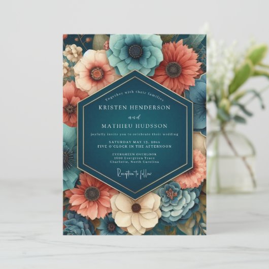 Sapphire Paprika Dramatic Wedding 招待状 (スタンド正面)