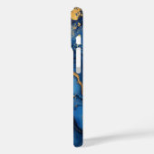 Sapphire Regalia – Luxury Blue & Gold Marble Case-Mate iPhoneケース (裏面 / 左)