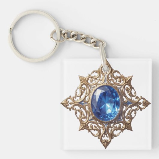 Sapphire – The Stone of Truth and Wisdom´8 キーホルダー (正面)