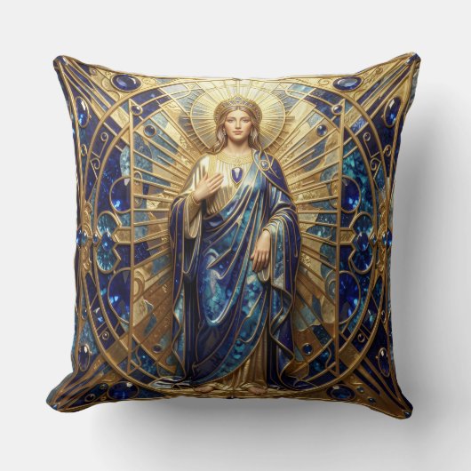 Sapphire – The Stone of Truth and Wisdom´9 クッション (正面)