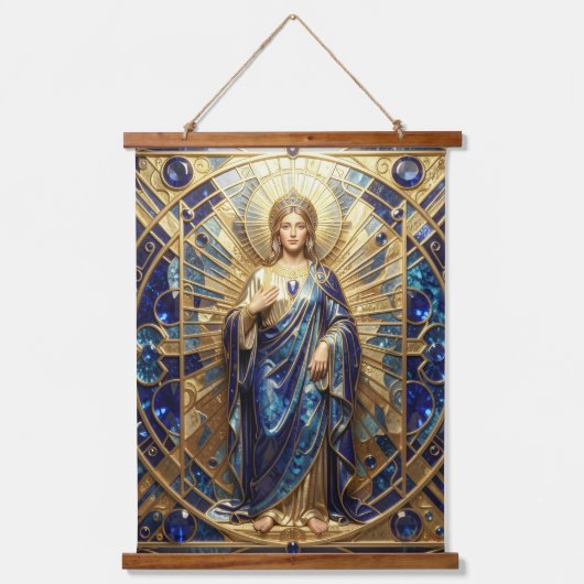 Sapphire – The Stone of Truth and Wisdom´9 吊り下げ型タペストリー (正面)