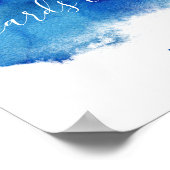 Sapphire Tide Wedding Cards and Gifts Sign ポスター (角)