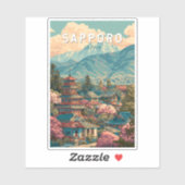 Sapporo Japan Travel Art Vintage シール (シート)