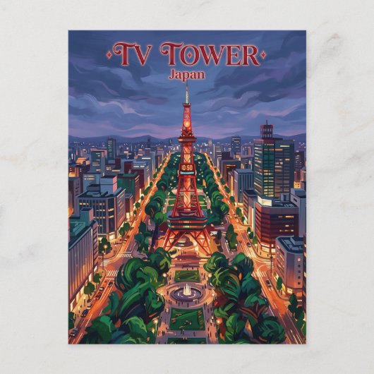 Sapporo TV Tower Japan ポストカード (正面)