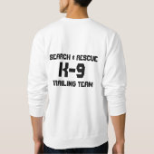 SARのジャーマン・シェパード スウェットシャツ (裏面)