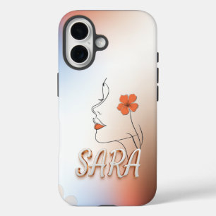 Saraカスタムを芸術的使った電話ケースデザイン iPhone 16ケース