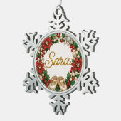 Sara Baby’s First Christmas Keepsake Ornament スノーフレークピューターオーナメント (右)
