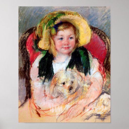 Sara with Her Dog, Cassatt ポスター (正面)