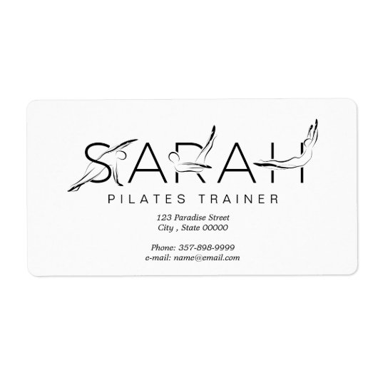 SARAHネームピラティスインストラクター ラベル (正面)