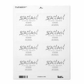 SARAHネームピラティスインストラクター ラベル (フルシート)