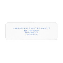 SARAH モダン Dusty Blue RSVP差出人住所ラベル ラベル