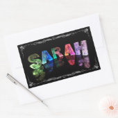 Sarah - 3D LightsのSarahという名前(写真) 長方形シール (封筒)